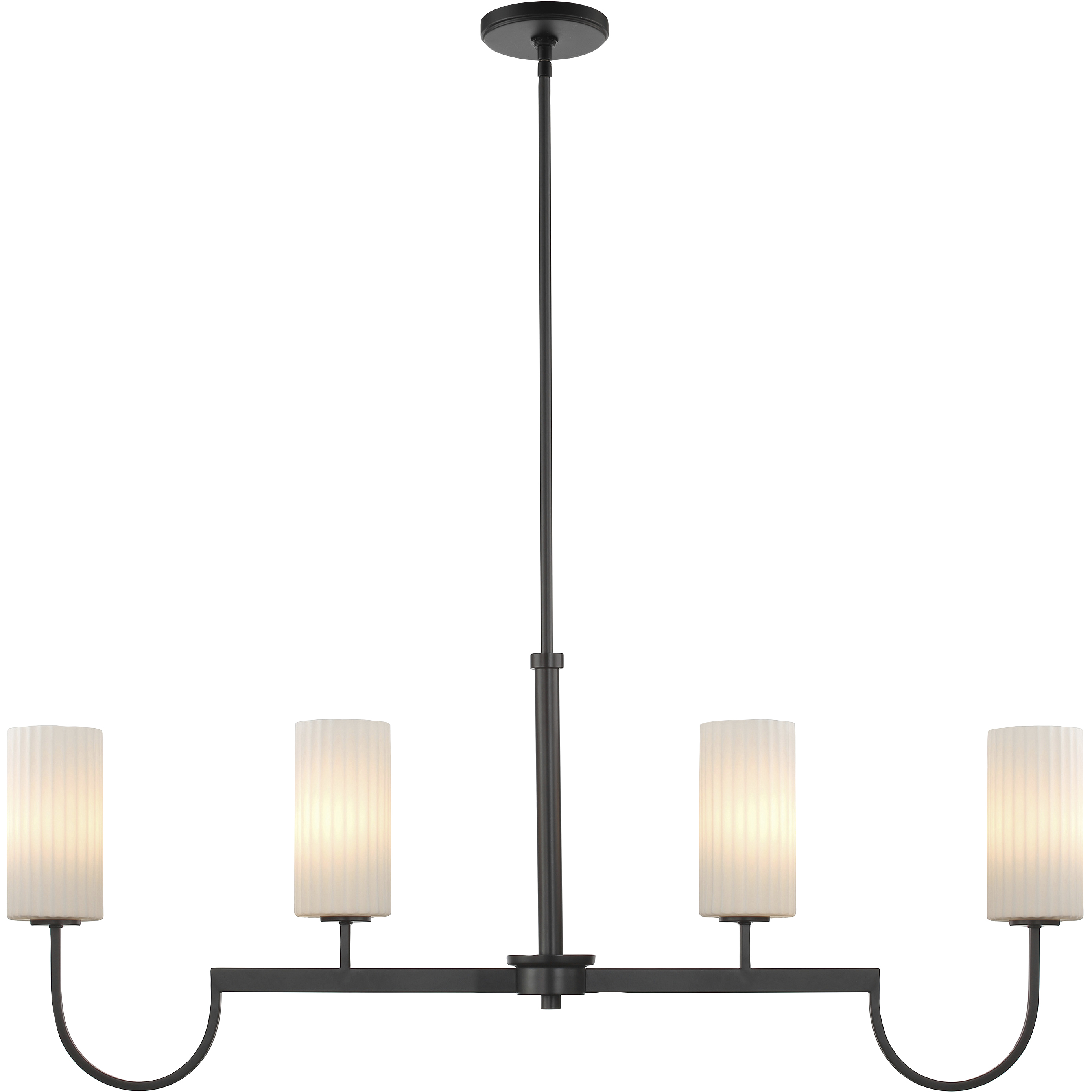 Town and Country 4 Light 43.25 inch Black Linear Pendant Ceiling Light