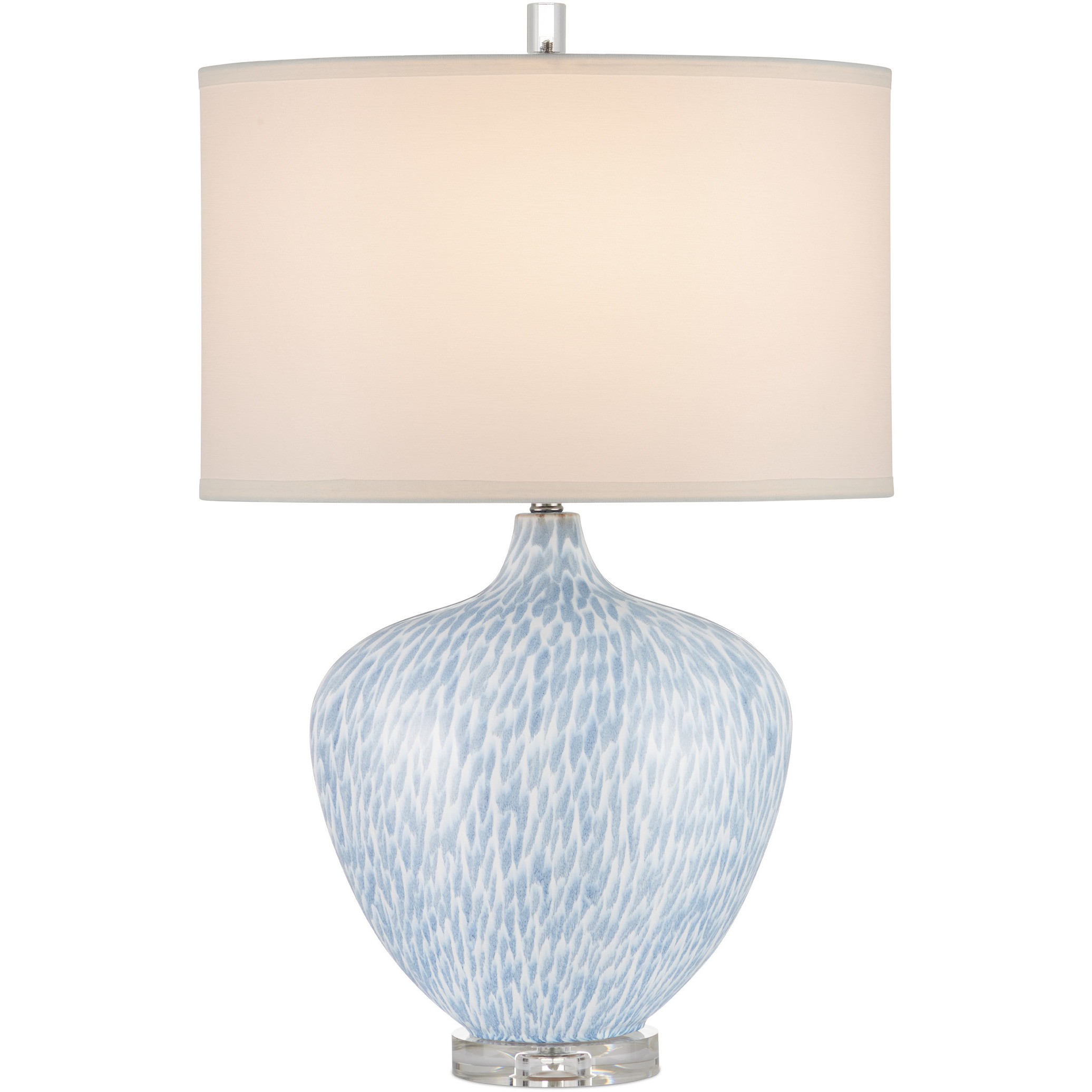 Tinney 26.25 inch 150 watt Blue and Clear Table Lamp Portable Light