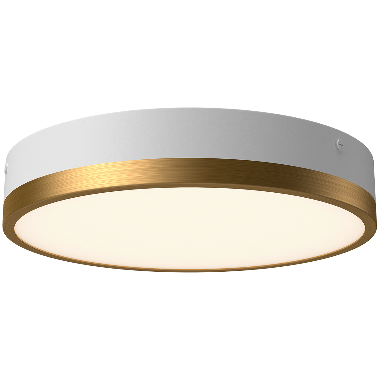 Alora Mood Adelaide LED 11.13 inch Aged Gold and White Flush Mount Ceiling Light