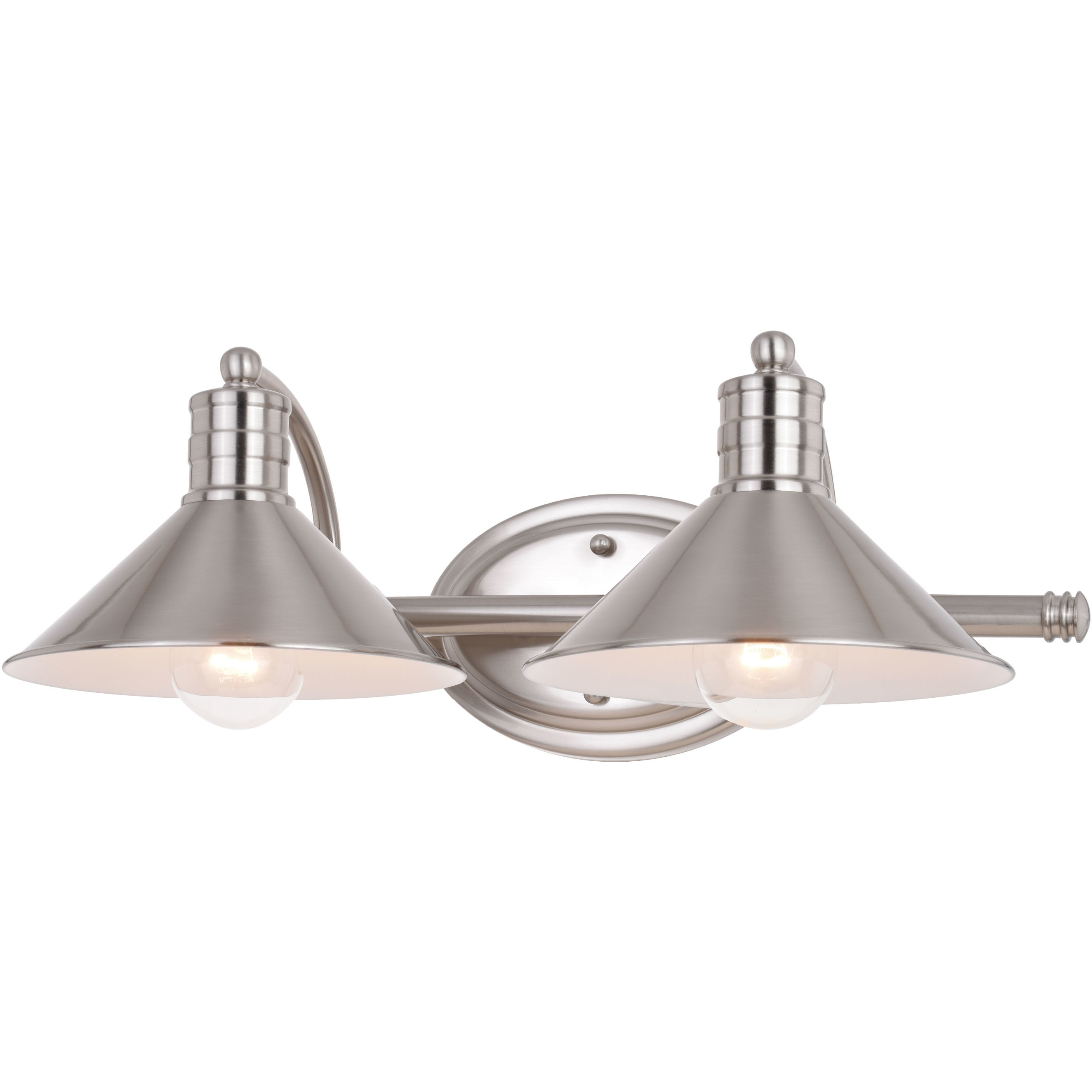 Akron LED 18 inch Satin Nickel and Matte White Bathroom Light Wall Light in 2