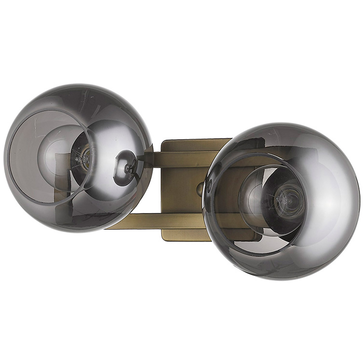 Lunette 2 Light 17 inch Aged Brass Sconce Wall Light
