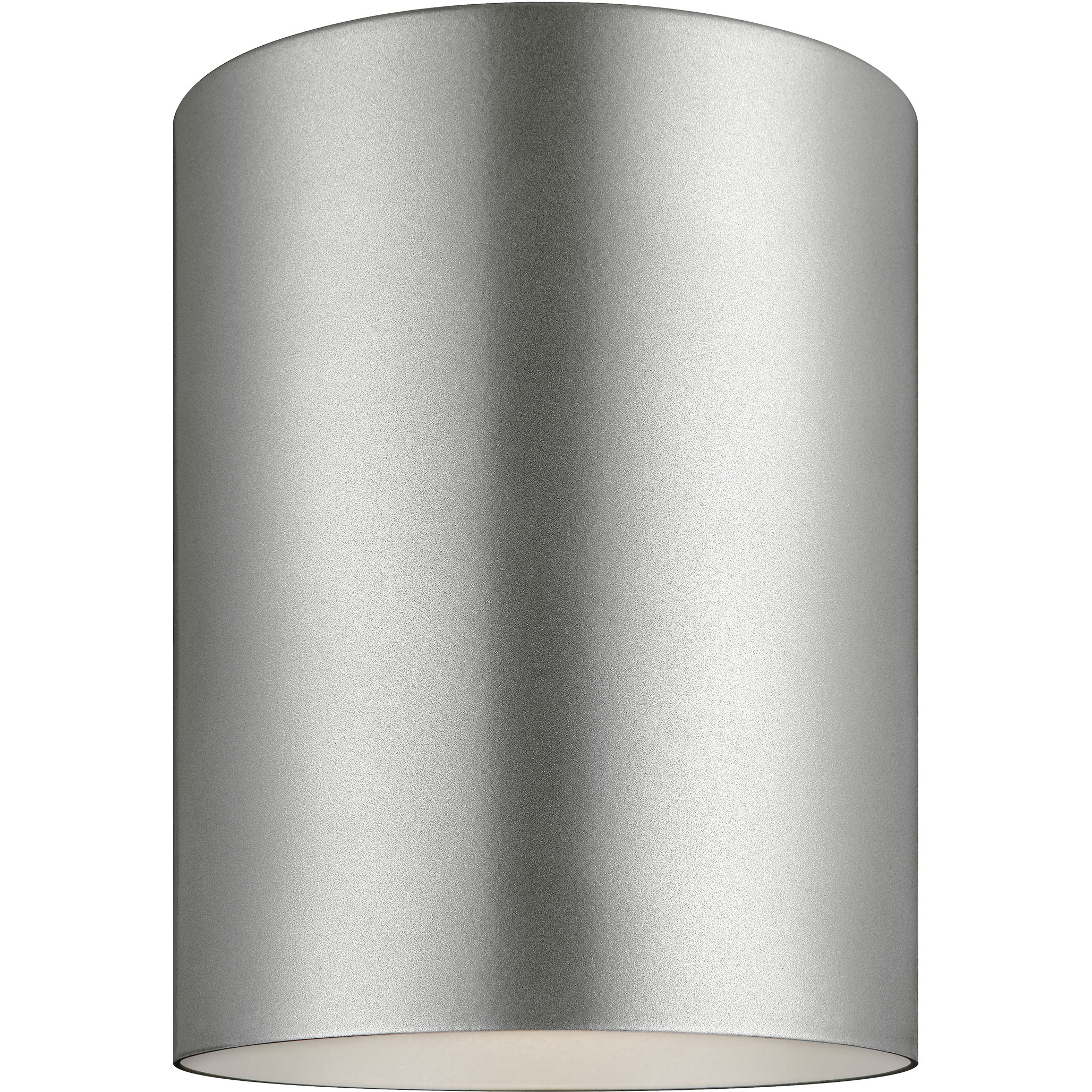Outdoor Cylinders 1 Light 5.13 inch Painted Brushed Nickel Outdoor Flush Mount