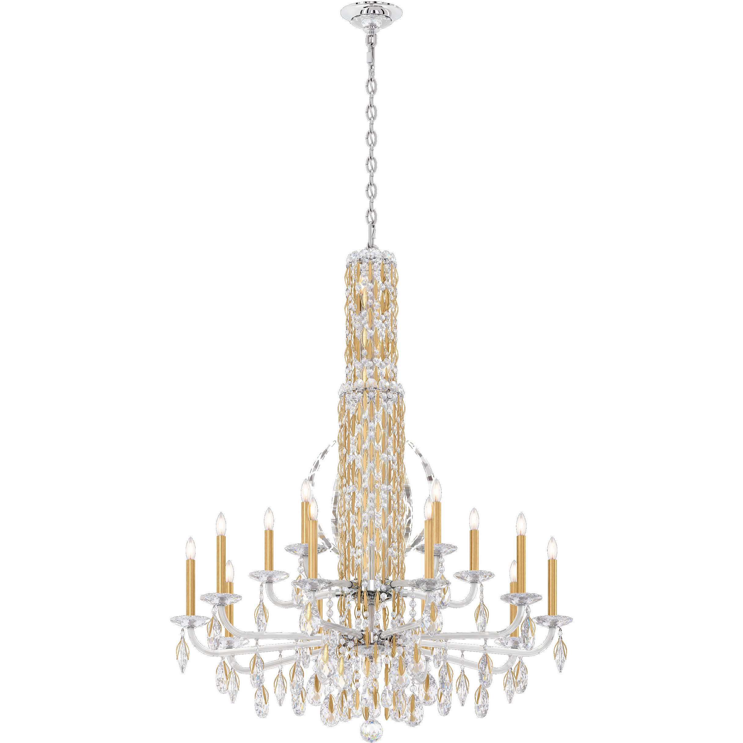 Siena 17 Light 40.5 inch Heirloom Gold Chandelier Ceiling Light in Heritage, No Spikes