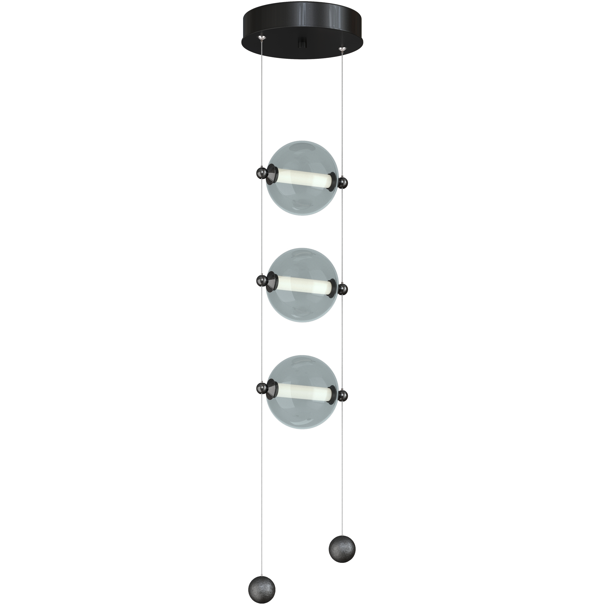 Abacus LED 8.8 inch Ink Pendant Ceiling Light in Cool Grey