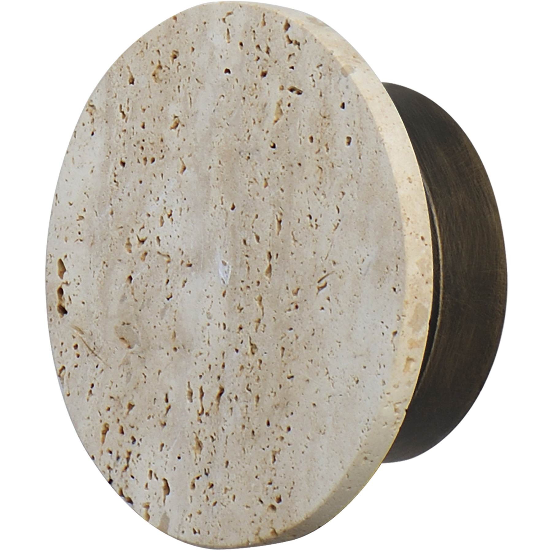 Discus LED 7.25 inch Travertine and Antique Bronze ADA Wall Sconce Wall Light