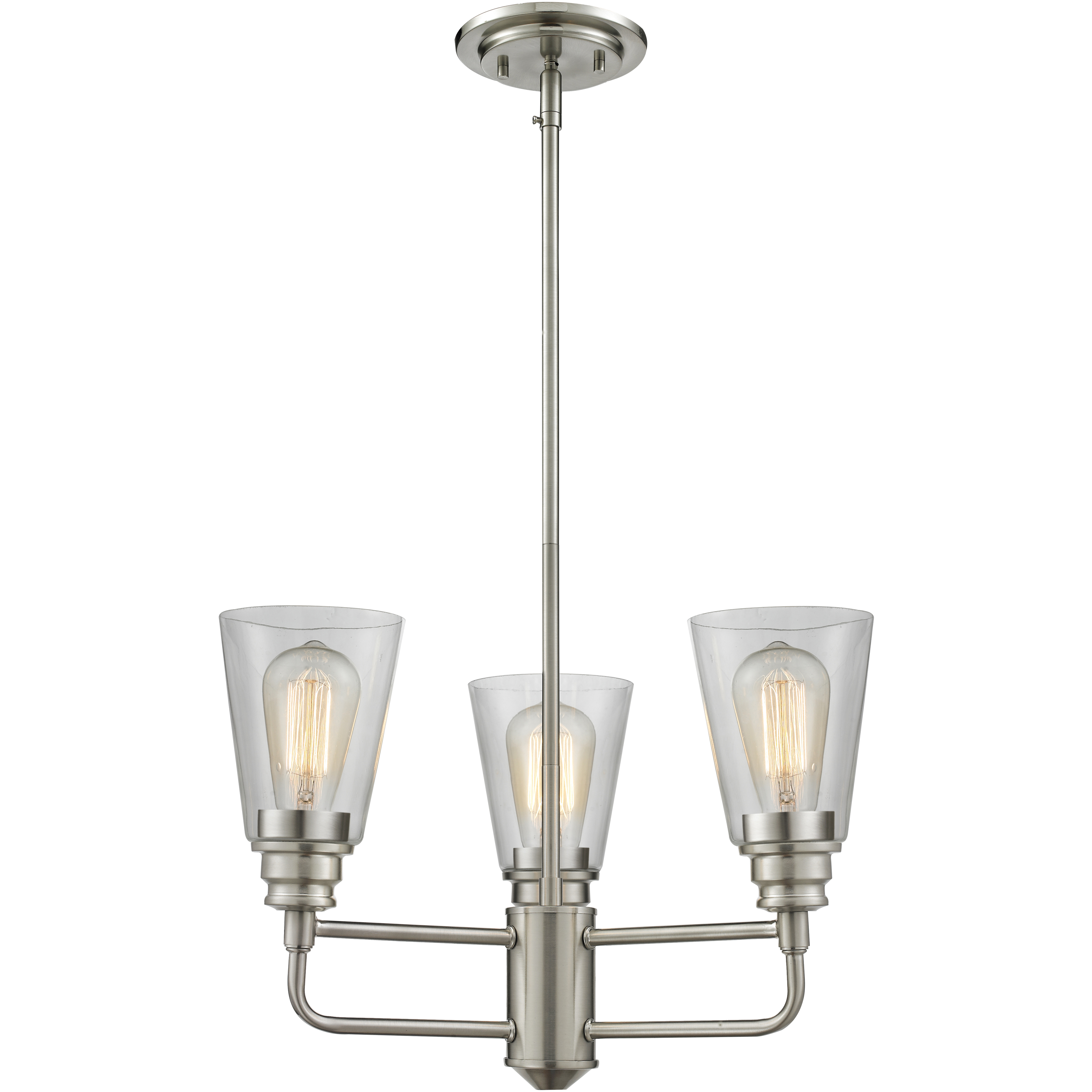 Annora 3 Light 19 inch Brushed Nickel Chandelier Ceiling Light