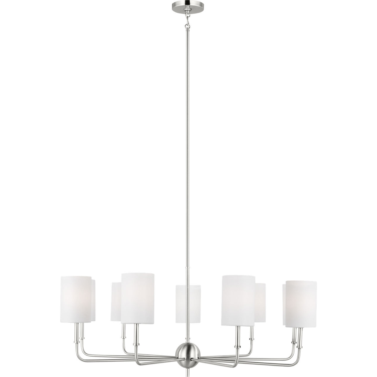 Foxdale 9 Light 36 inch Brushed Nickel Chandelier Ceiling Light