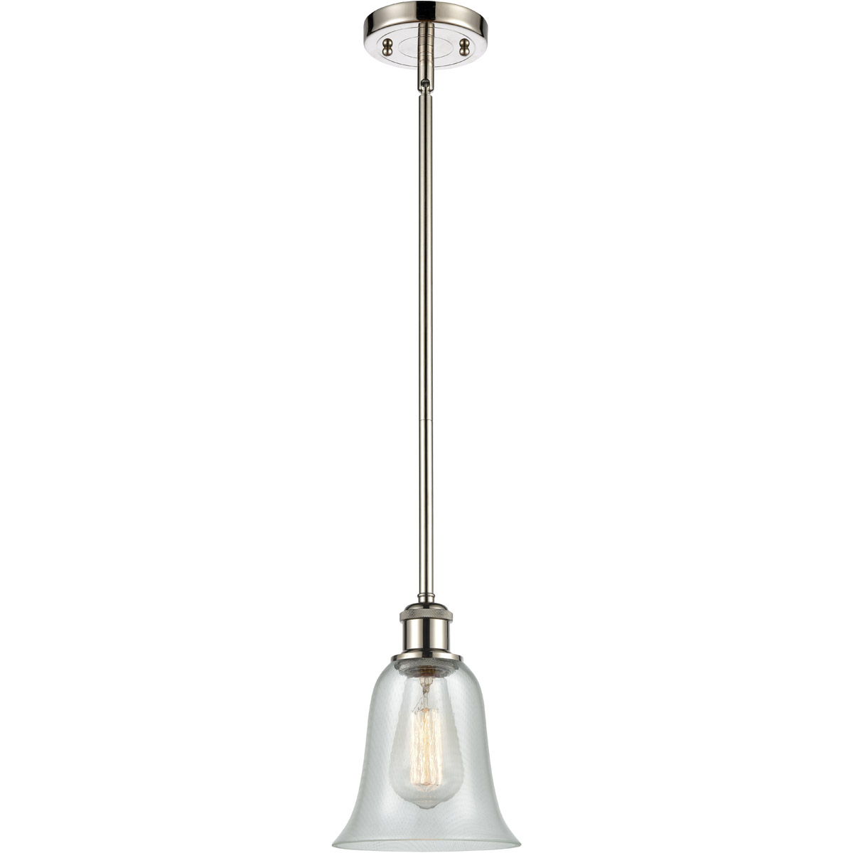 Ballston Hanover LED 6.25 inch Polished Nickel Pendant Ceiling Light in Fishnet Glass, Ballston