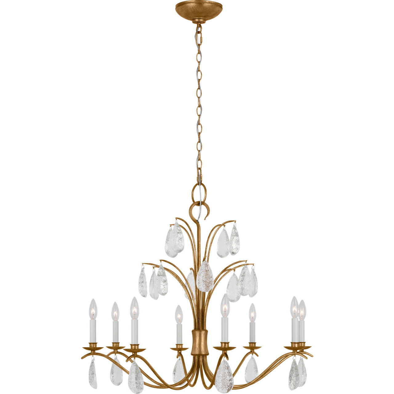 C&M by Chapman & Myers Shannon 8 Light 32.63 inch Antique Gild Chandelier Ceiling Light