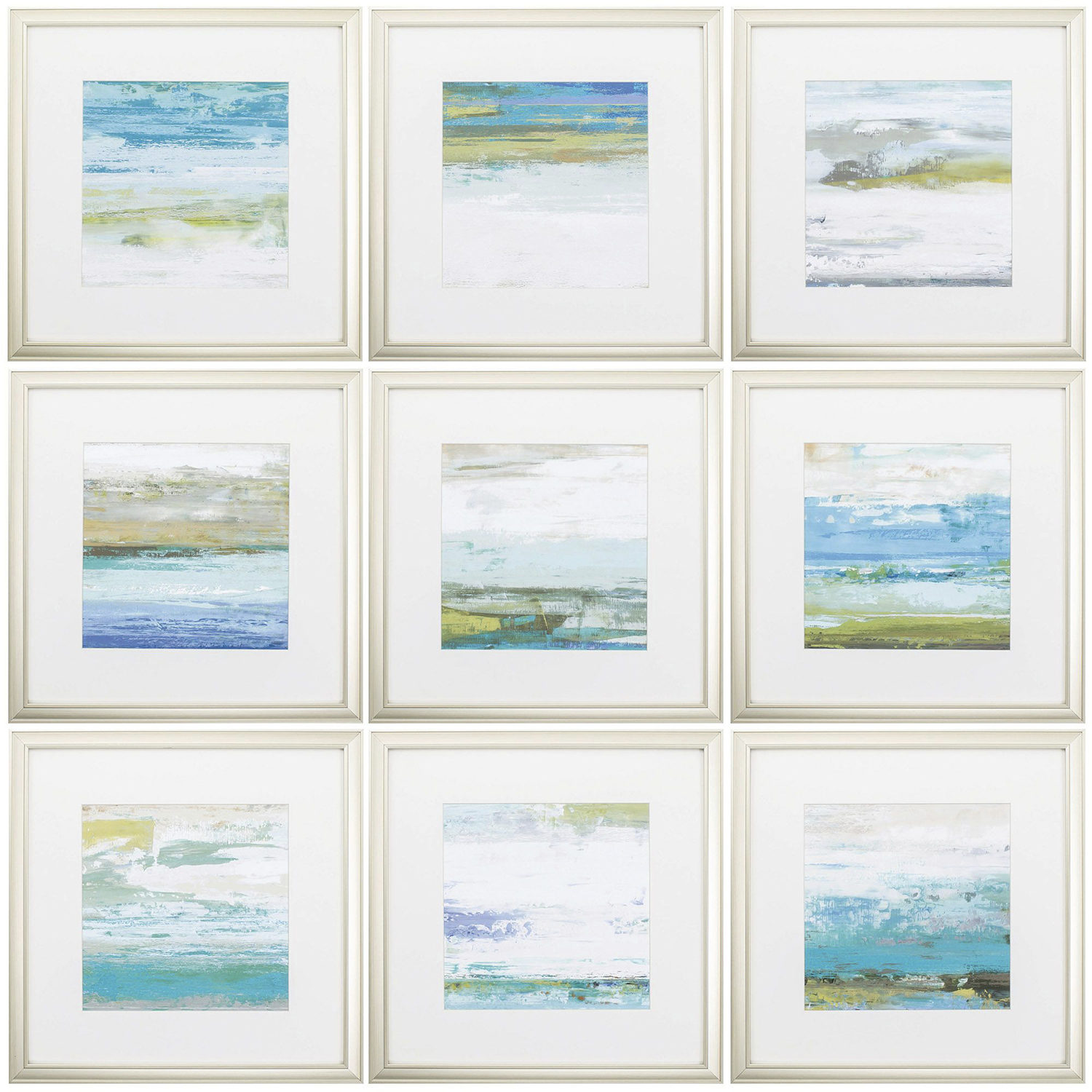 Abstract Blue and Green Framed Art, Propac