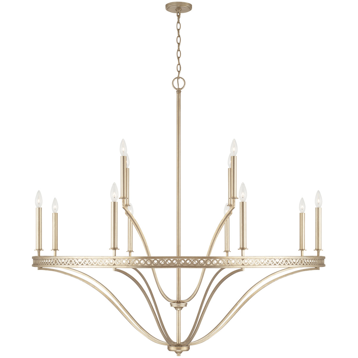 Isabella 12 Light 52 inch Winter Gold Chandelier Ceiling Light