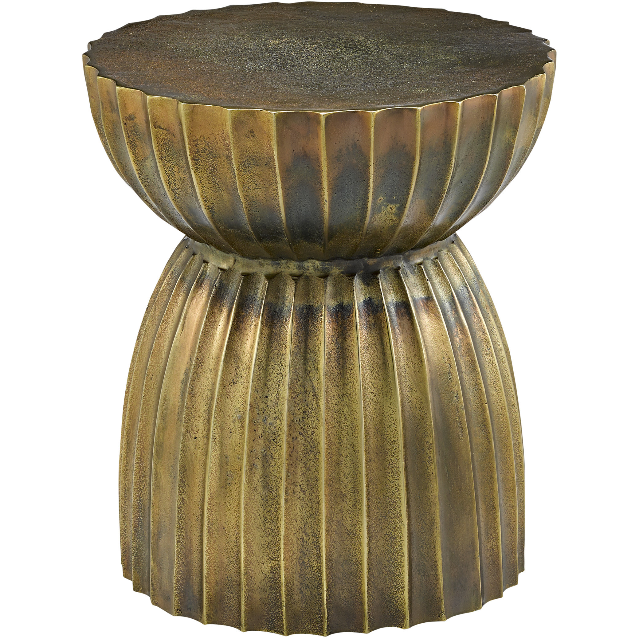 Rasi 18.5 inch Antique Brass Table/Stool