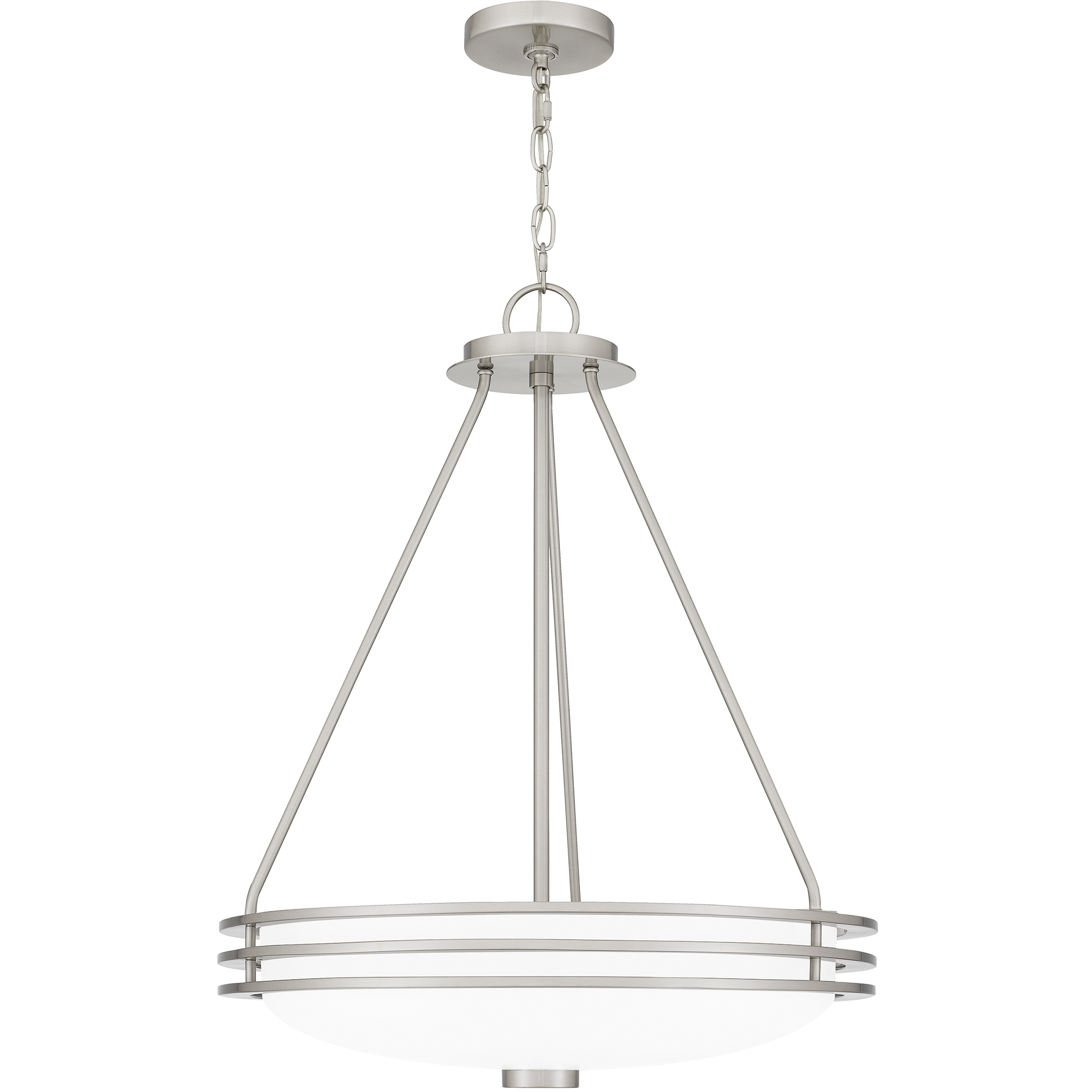 Emile 4 Light 20.25 inch Brushed Nickel Pendant Ceiling Light