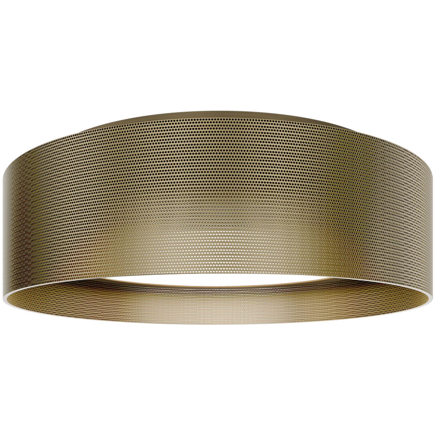 Grille LED 18 inch Aged Brass Flush Mount Ceiling Light in 3000K, dweLED