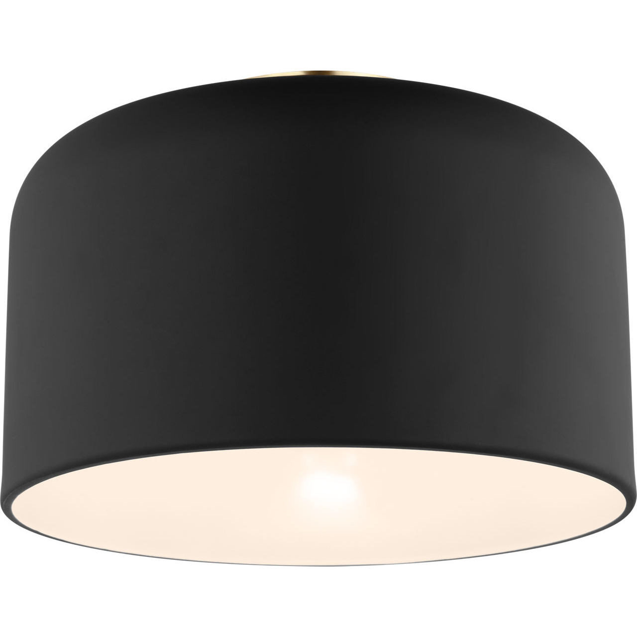 Malone 1 Light 10.75 inch Midnight Black Ceiling Flush Mount Ceiling Light