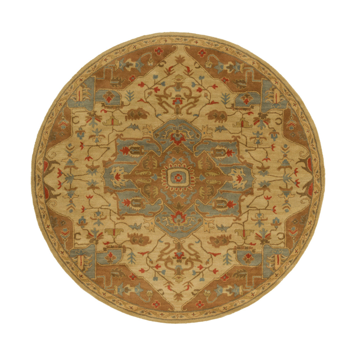 Caesar 72 inch Brown and Brown Area Rug, Wool