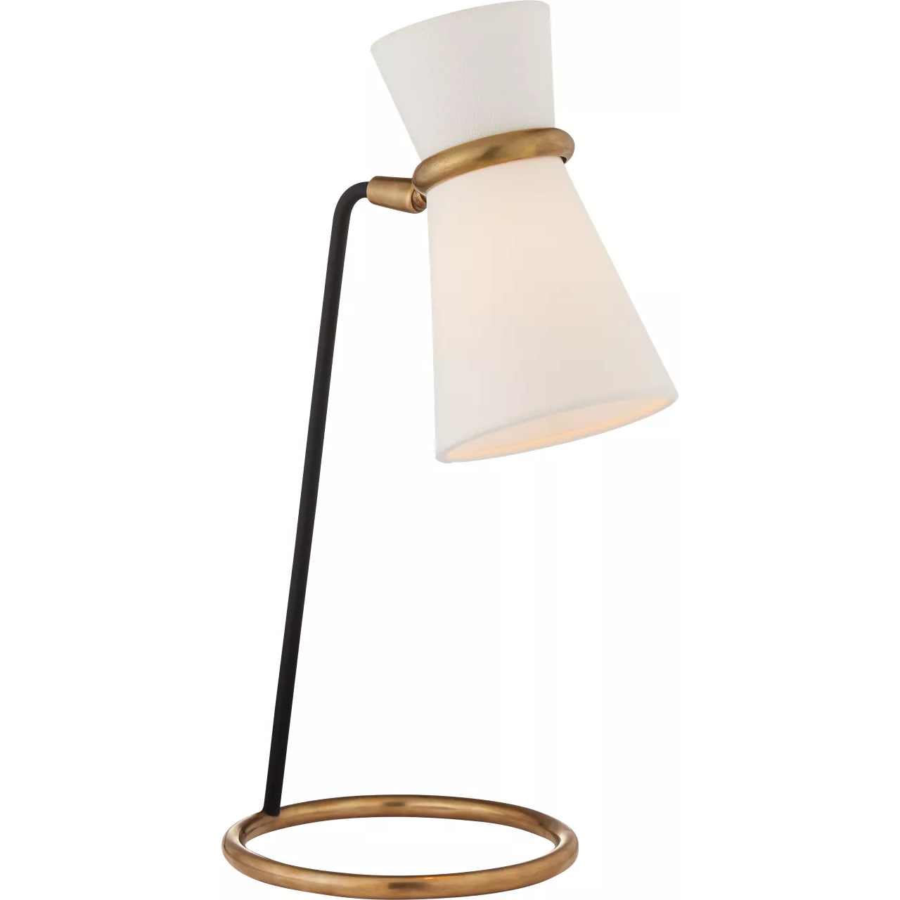 AERIN Clarkson 17 inch 40 watt Black and Brass Table Lamp Portable Light