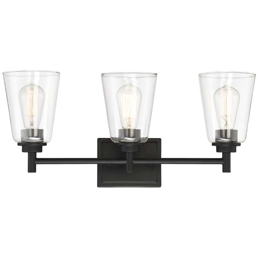 Westin 3 Light 23 inch Matte Black Bath Bar Wall Light