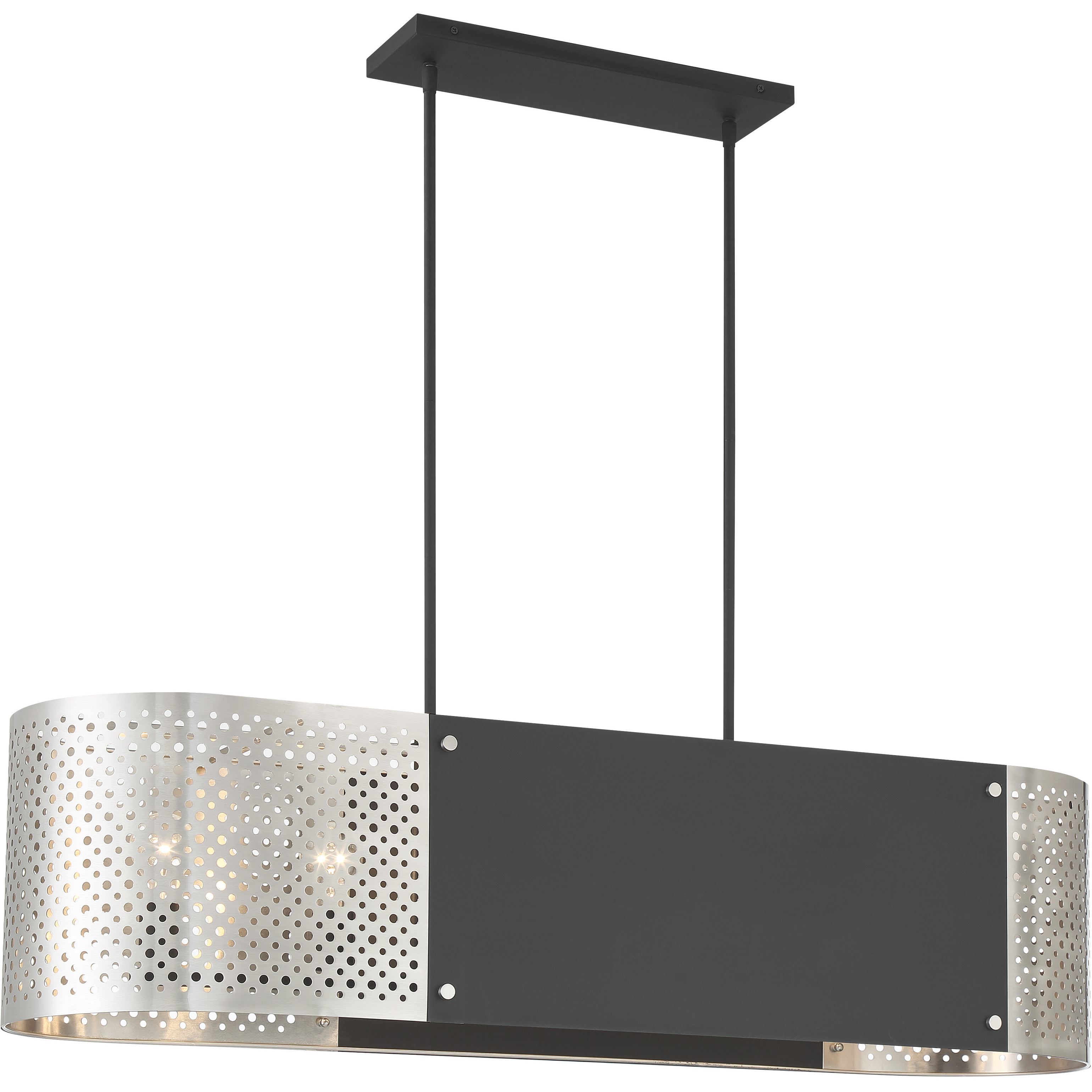 Noho 6 Light 44 inch Brushed Nickel W/ Sand Coal Island Light Ceiling Light