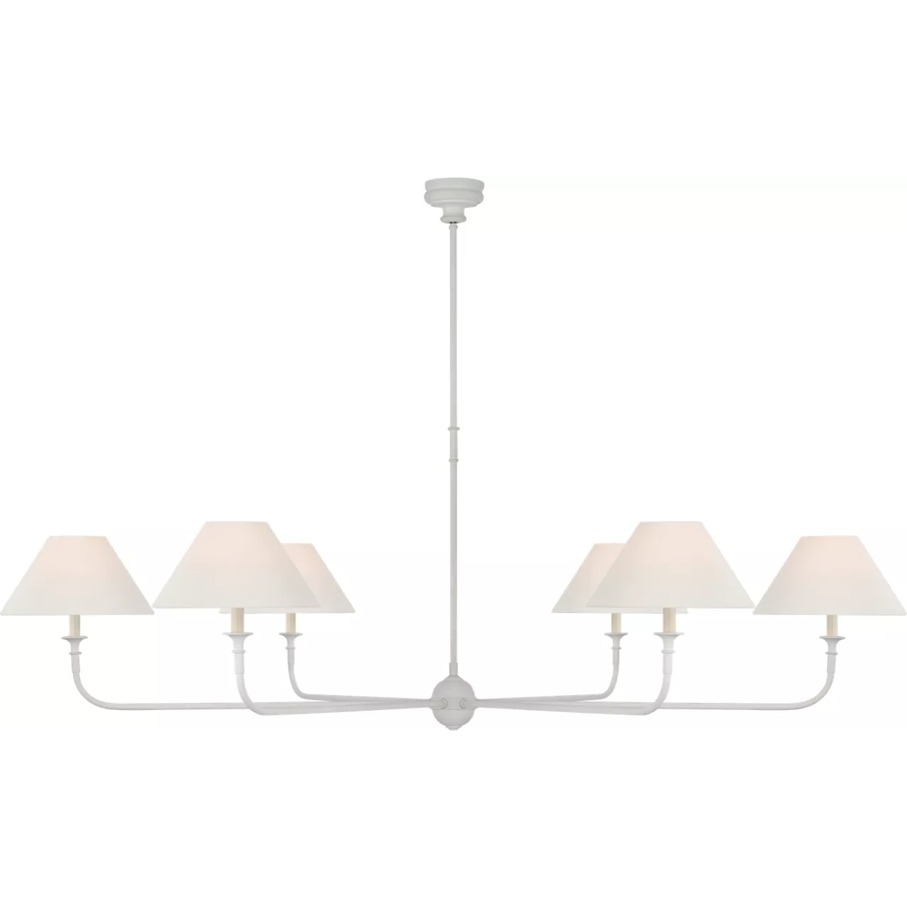 Thomas O'Brien Piaf LED 72 inch Plaster White Chandelier Ceiling Light, Oversized