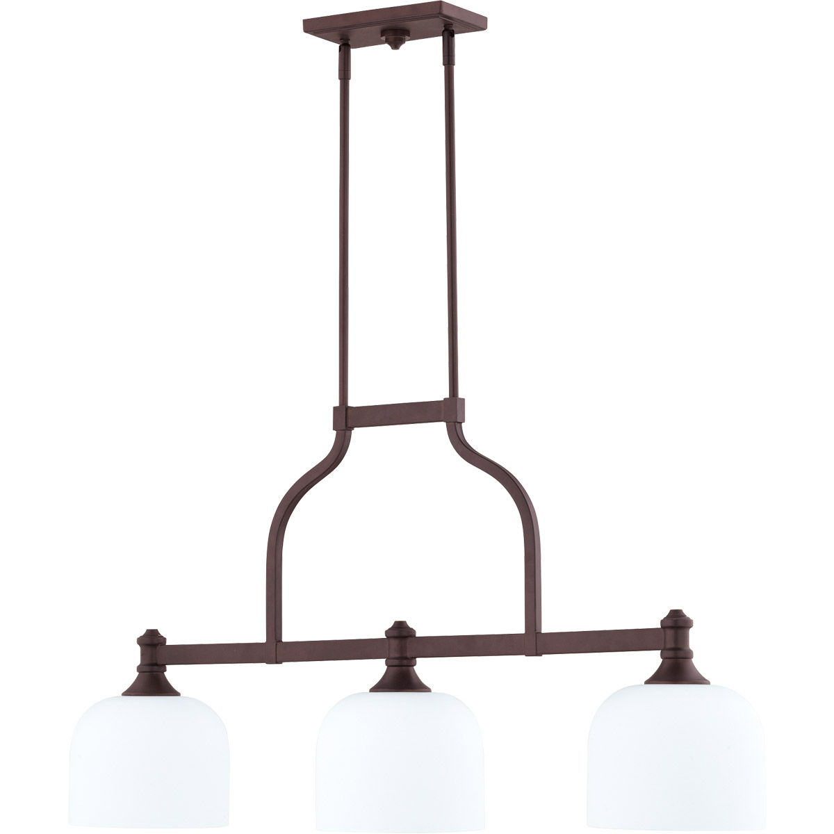 Richmond 3 Light 38 inch Oiled Bronze Island Light Ceiling Light