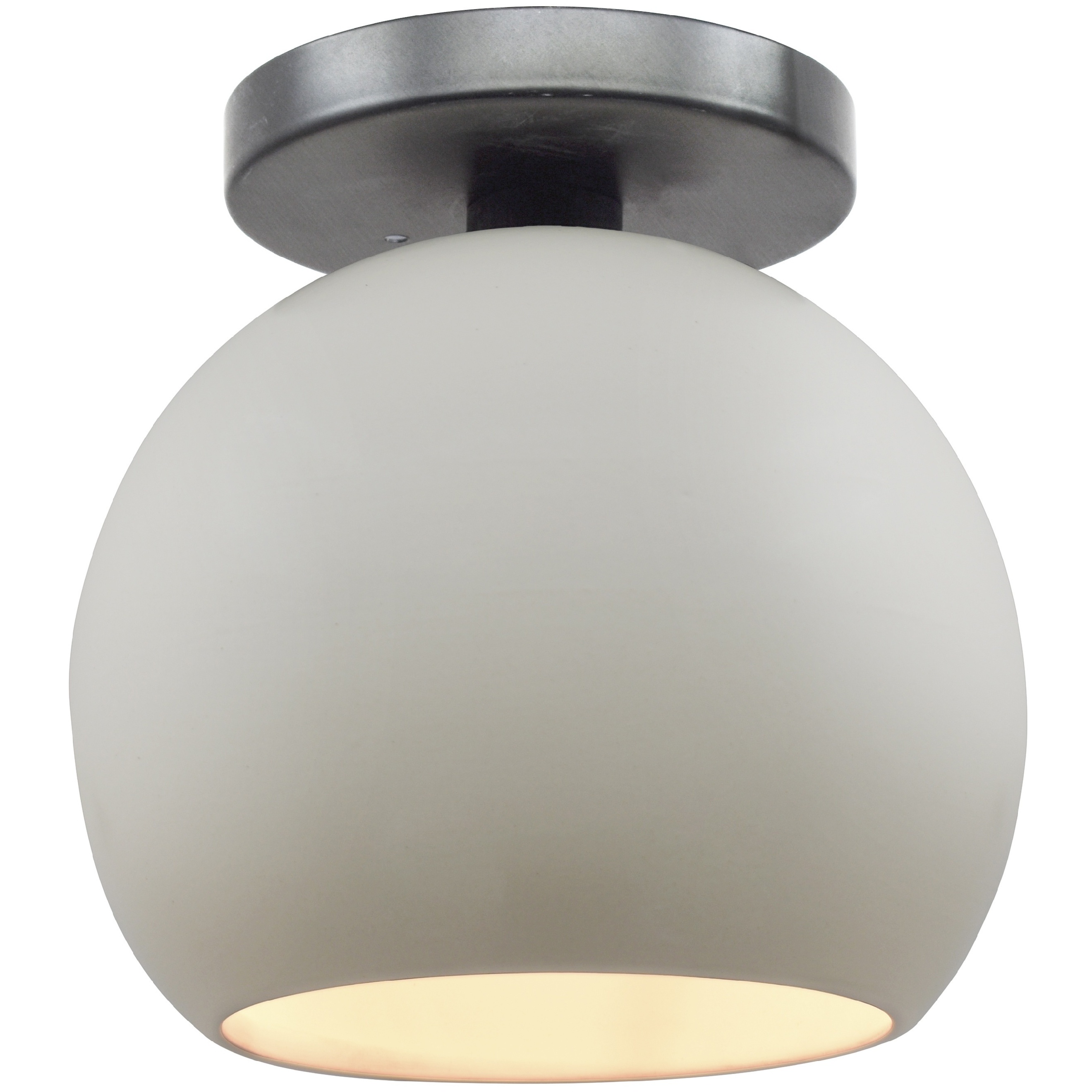 Radiance 1 Light 10 inch Matte White and Brushed Nickel Semi Flush Ceiling Light
