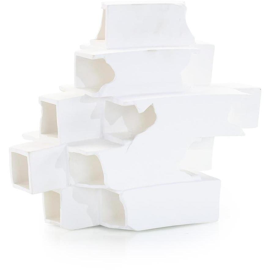 White Incline 10.75 X 9.25 inch Sculpture, Small