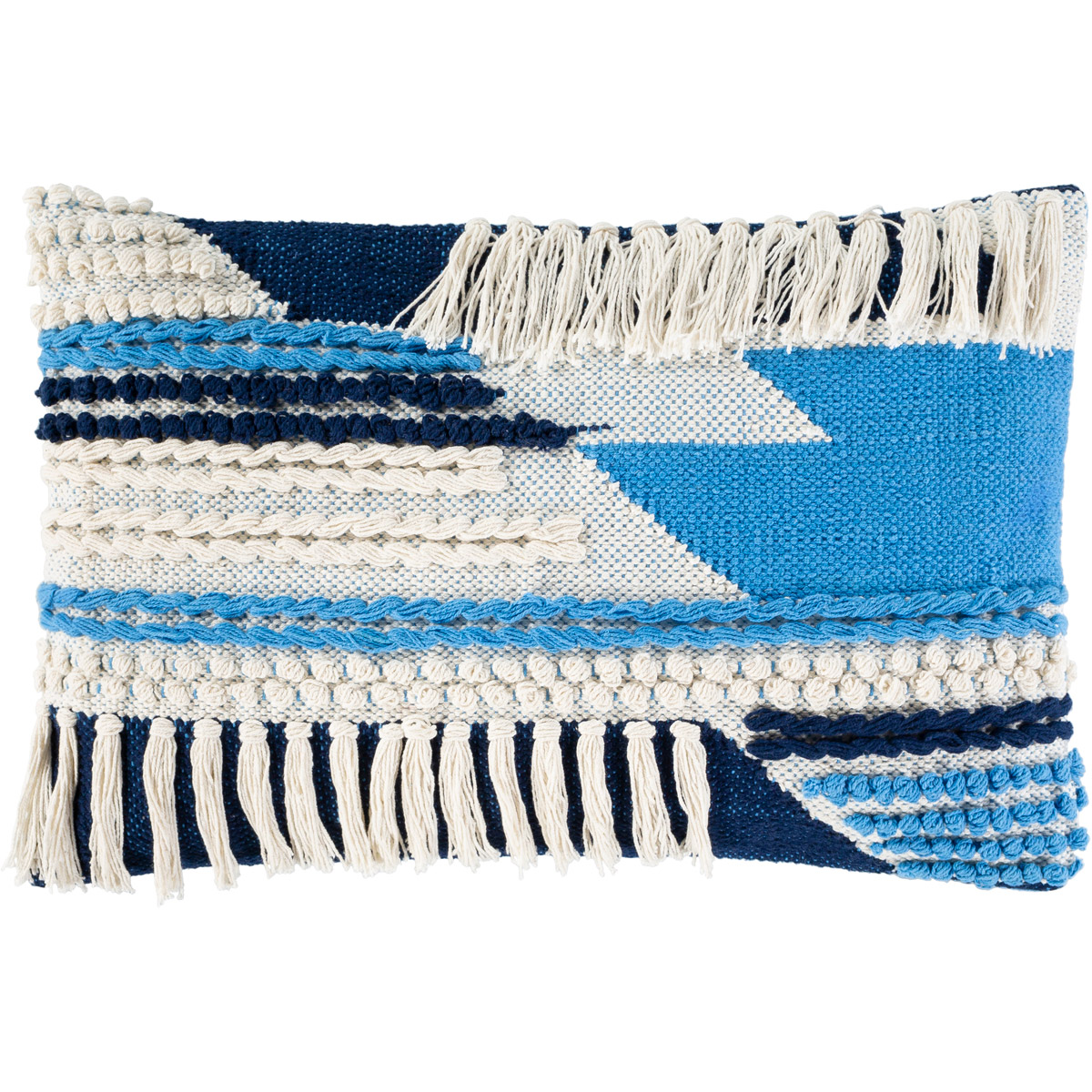 Merdo 22 X 14 inch Sky Blue/Navy/White Pillow Kit, Lumbar