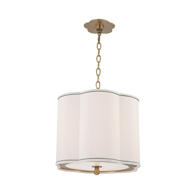 Sweeny 3 Light 15 inch Aged Brass Pendant Ceiling Light