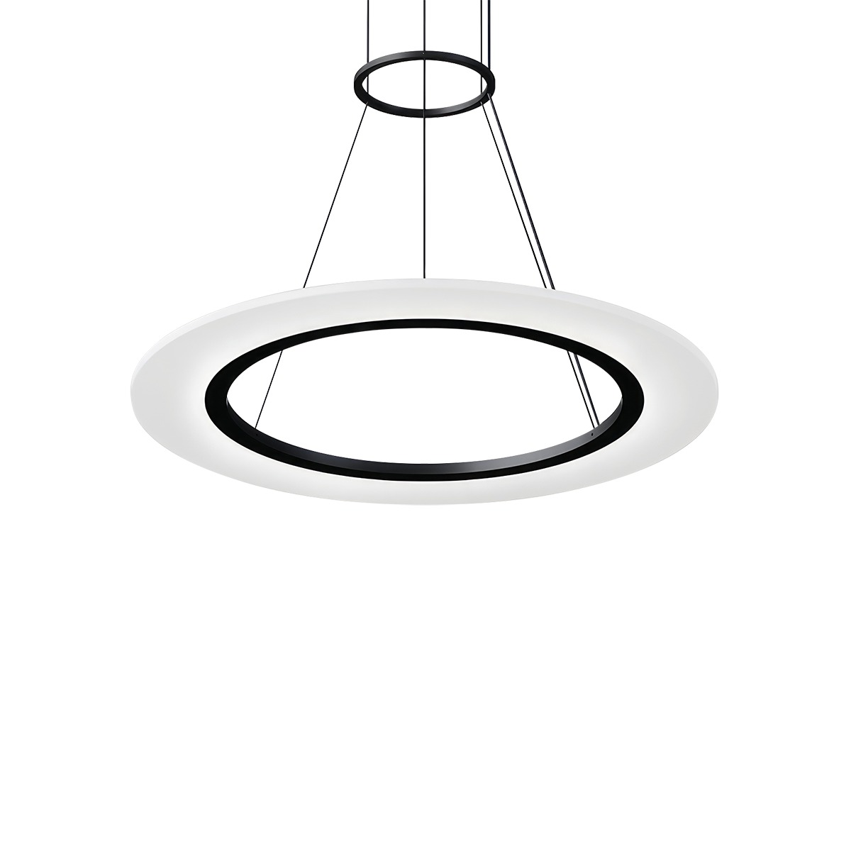 Arctic Rings LED 23.75 inch Satin Black Ring Pendant Ceiling Light