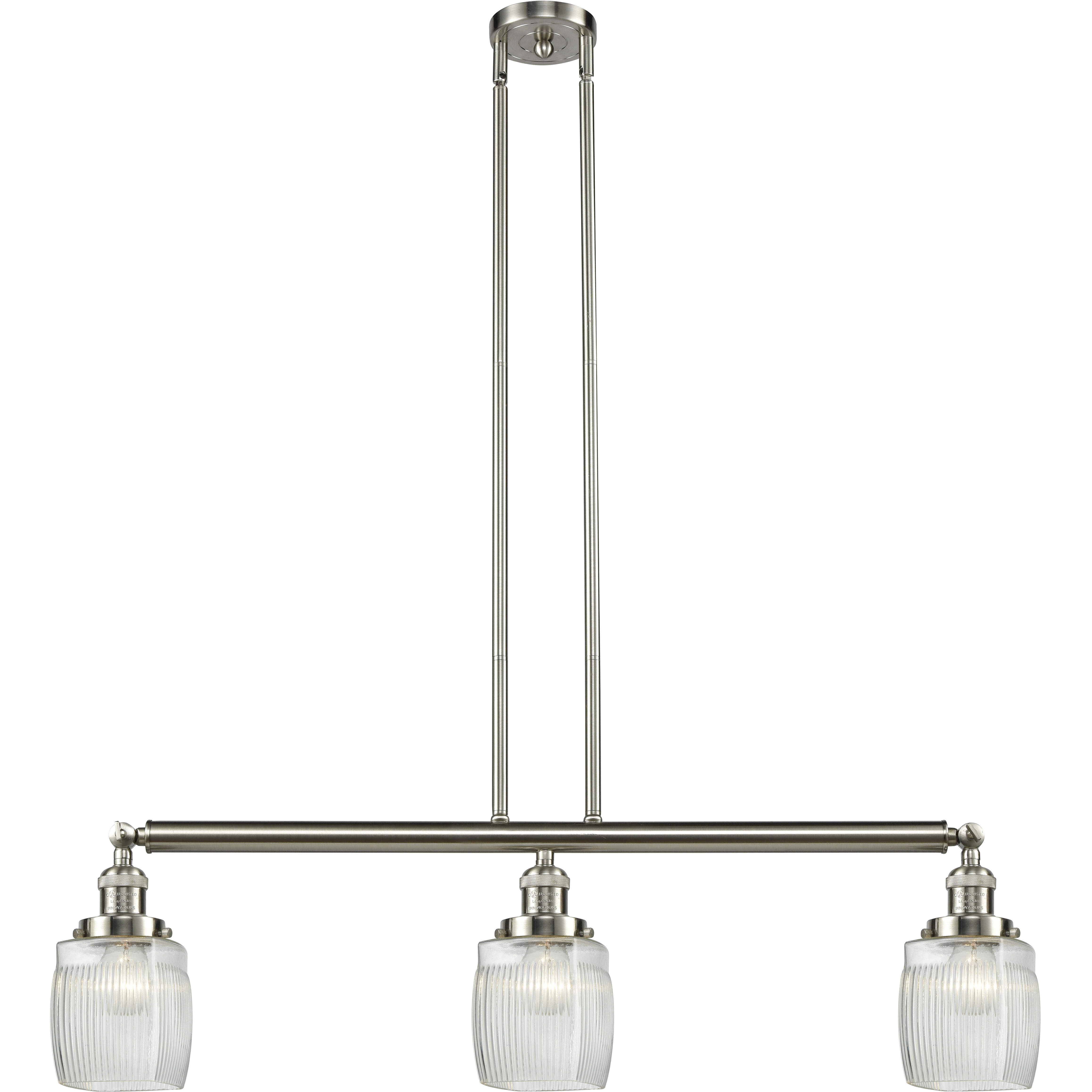Franklin Restoration Colton LED 38 inch Brushed Satin Nickel Island Light Ceiling Light, Franklin Restoration