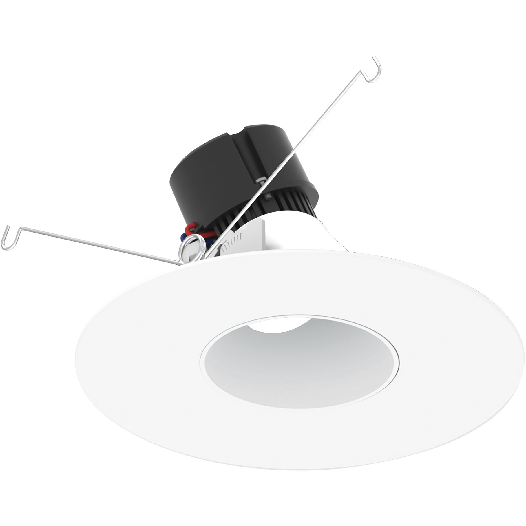 Pearl Bright White Reflector / Bright White Flange LED Round Adjustable Slot Retrofit in Comfort Dim (3000K-2000K), 5"/6" Retrofit