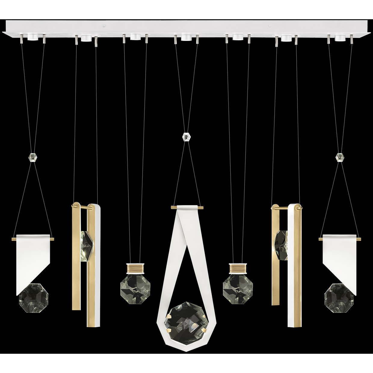 Aria 14 Light 60 inch White Pendant Ceiling Light
