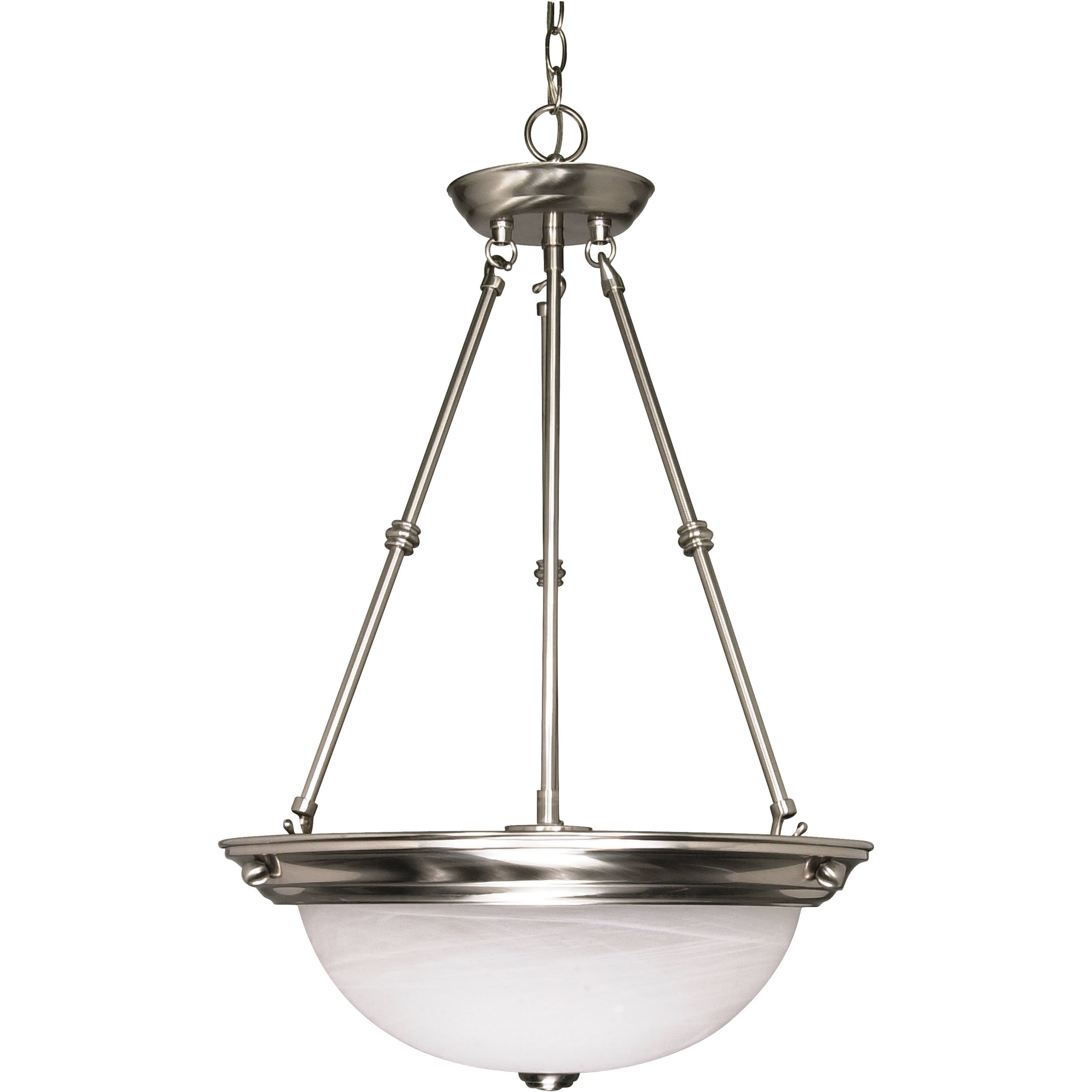 Brentwood 3 Light 15 inch Brushed Nickel Pendant Ceiling Light