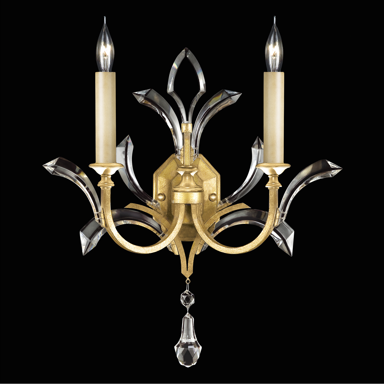 Beveled Arcs 2 Light 18 inch Gold Sconce Wall Light