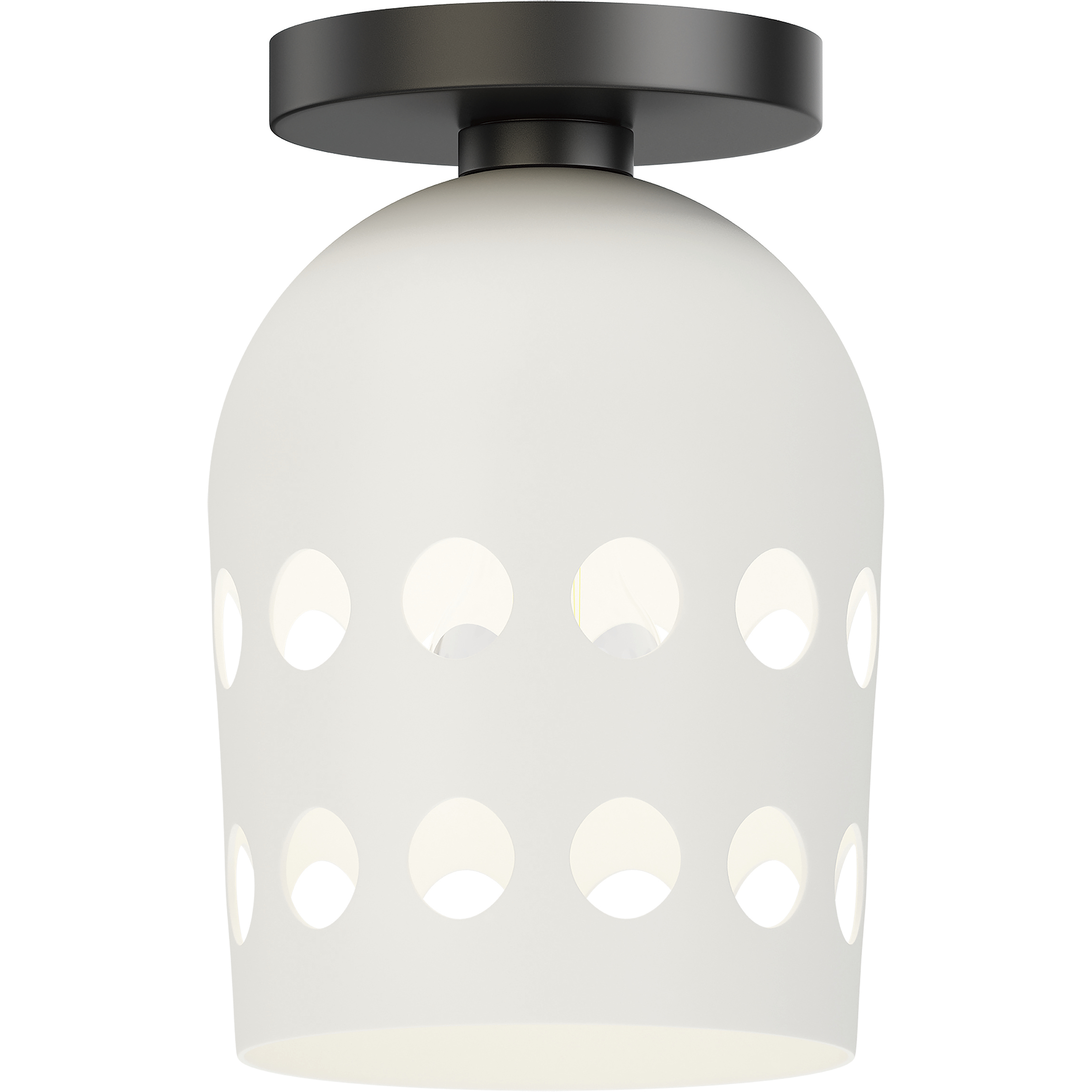 Dottie 1 Light 6.25 inch Black Flush Mount Ceiling Light