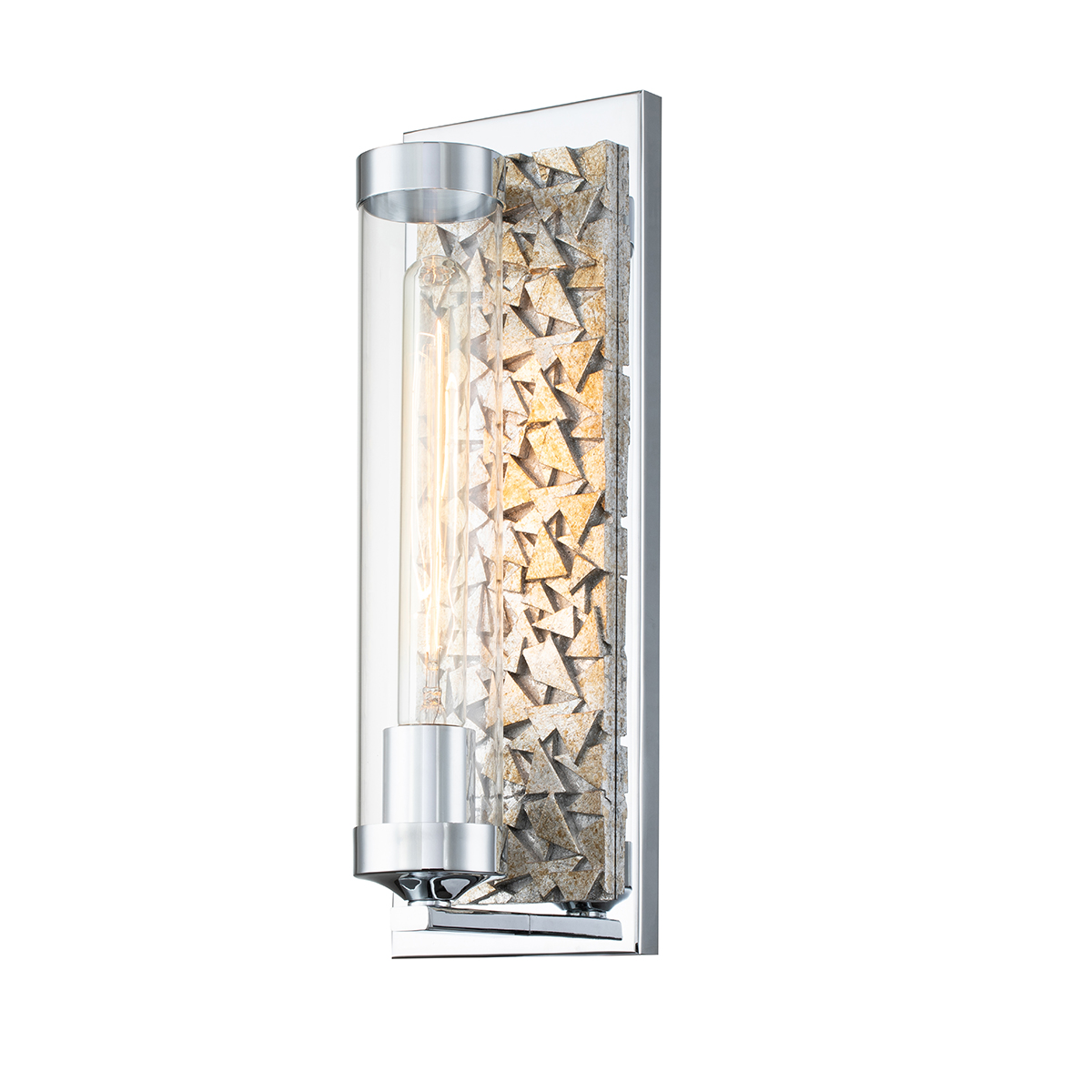 Elysian 1 Light Polished Chrome ADA Wall Sconce Wall Light