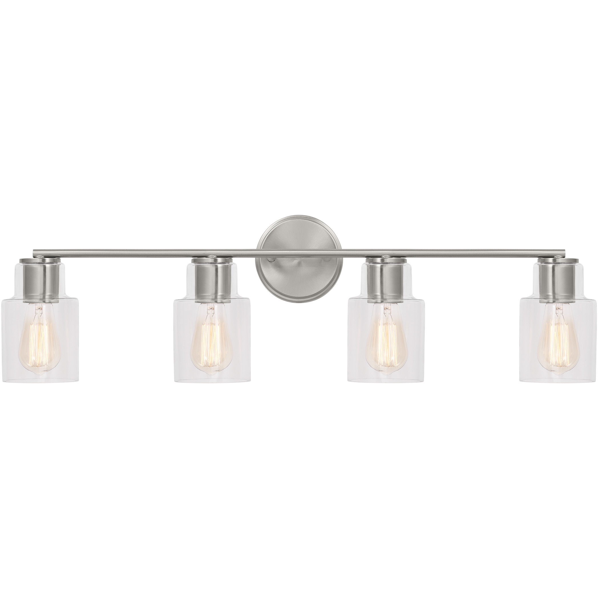 Drew & Jonathan Sayward 4 Light 32.38 inch Brushed Steel Wall Bath Fixture Wall Light