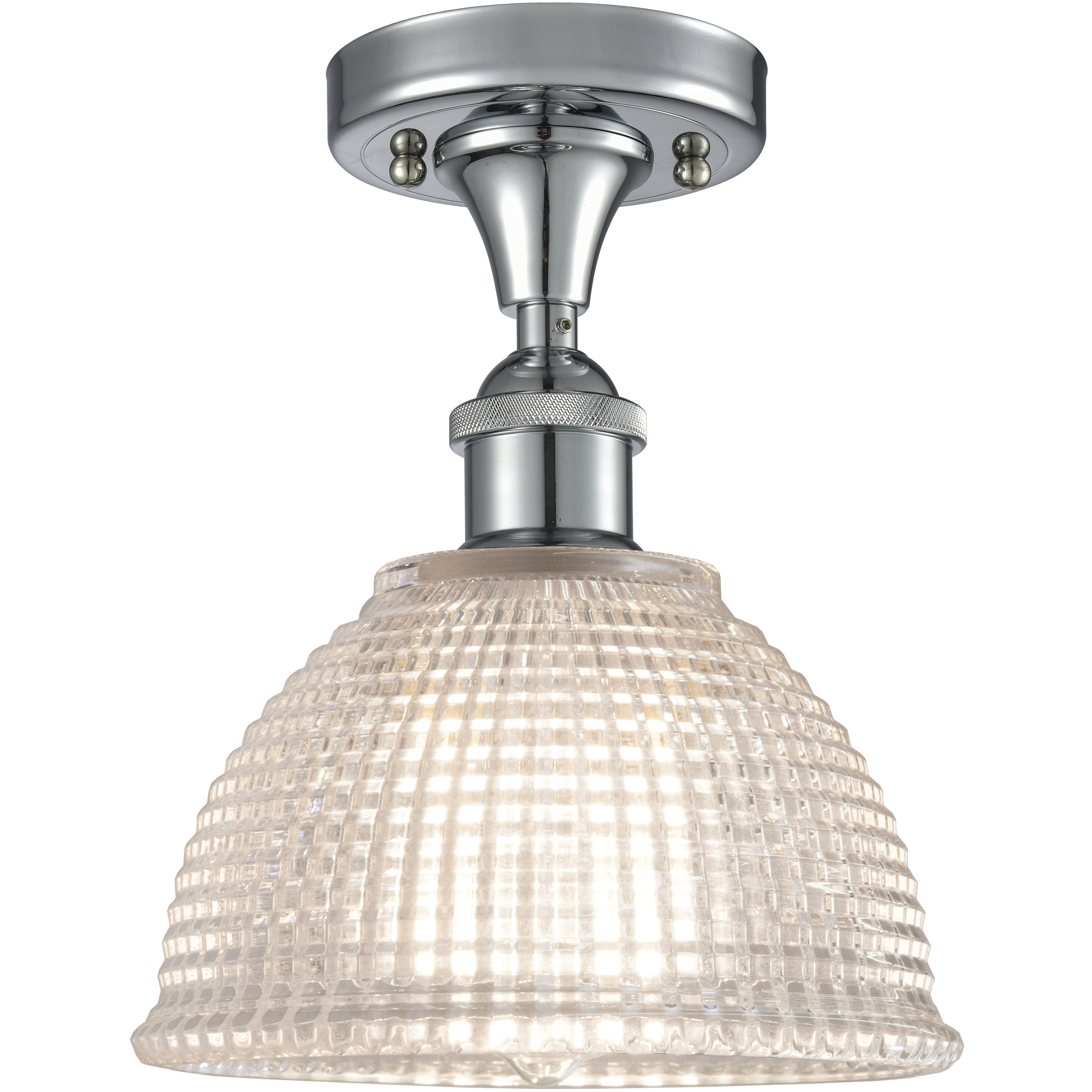 Edison Arietta 1 Light 8 inch Polished Chrome Semi-Flush Mount Ceiling Light