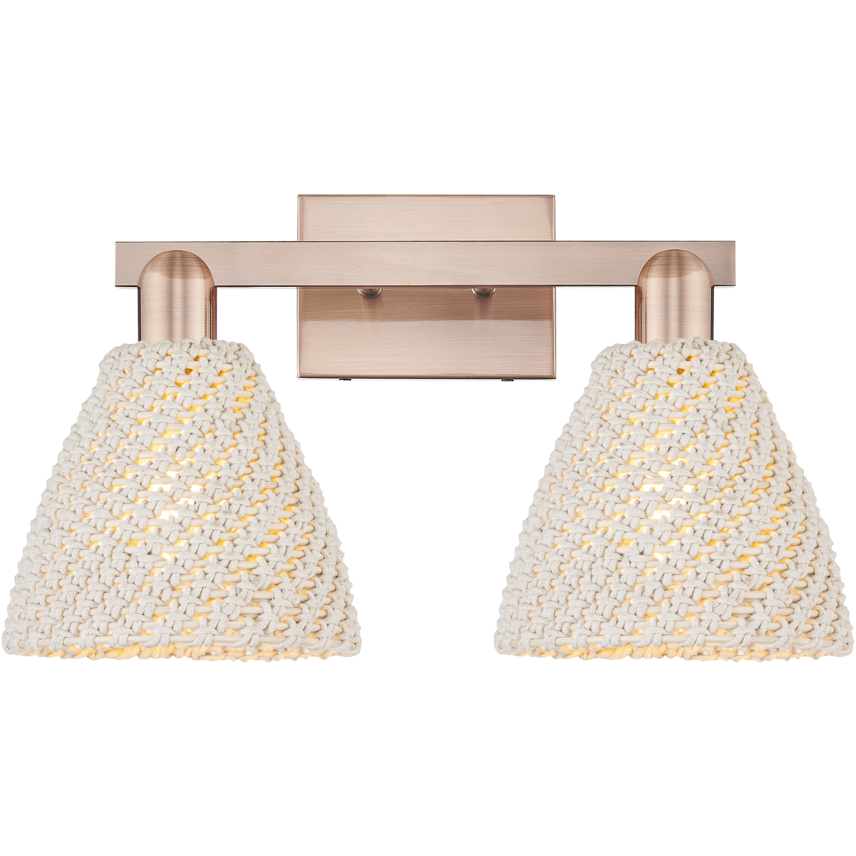 Natural Ballston Dome 2 Light 16 inch Antique Copper Bath Vanity Light Wall Light