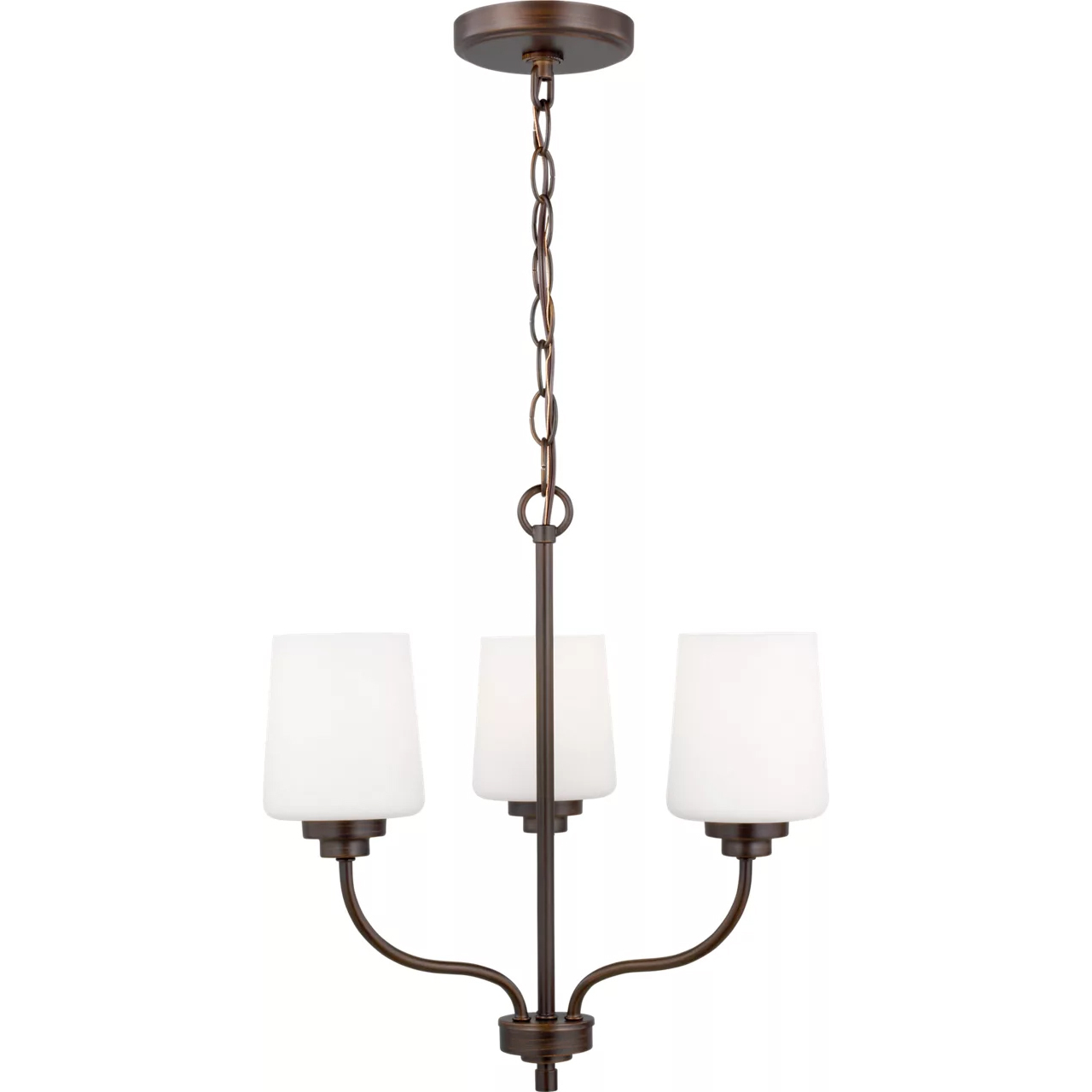 Windom 3 Light 18 inch Bronze Chandelier Ceiling Light in Burnt Sienna