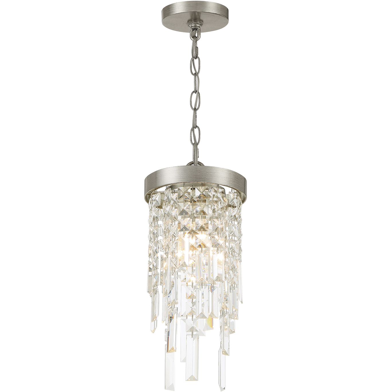 Winfield 1 Light 7 inch Antique Silver Mini Chandelier Ceiling Light