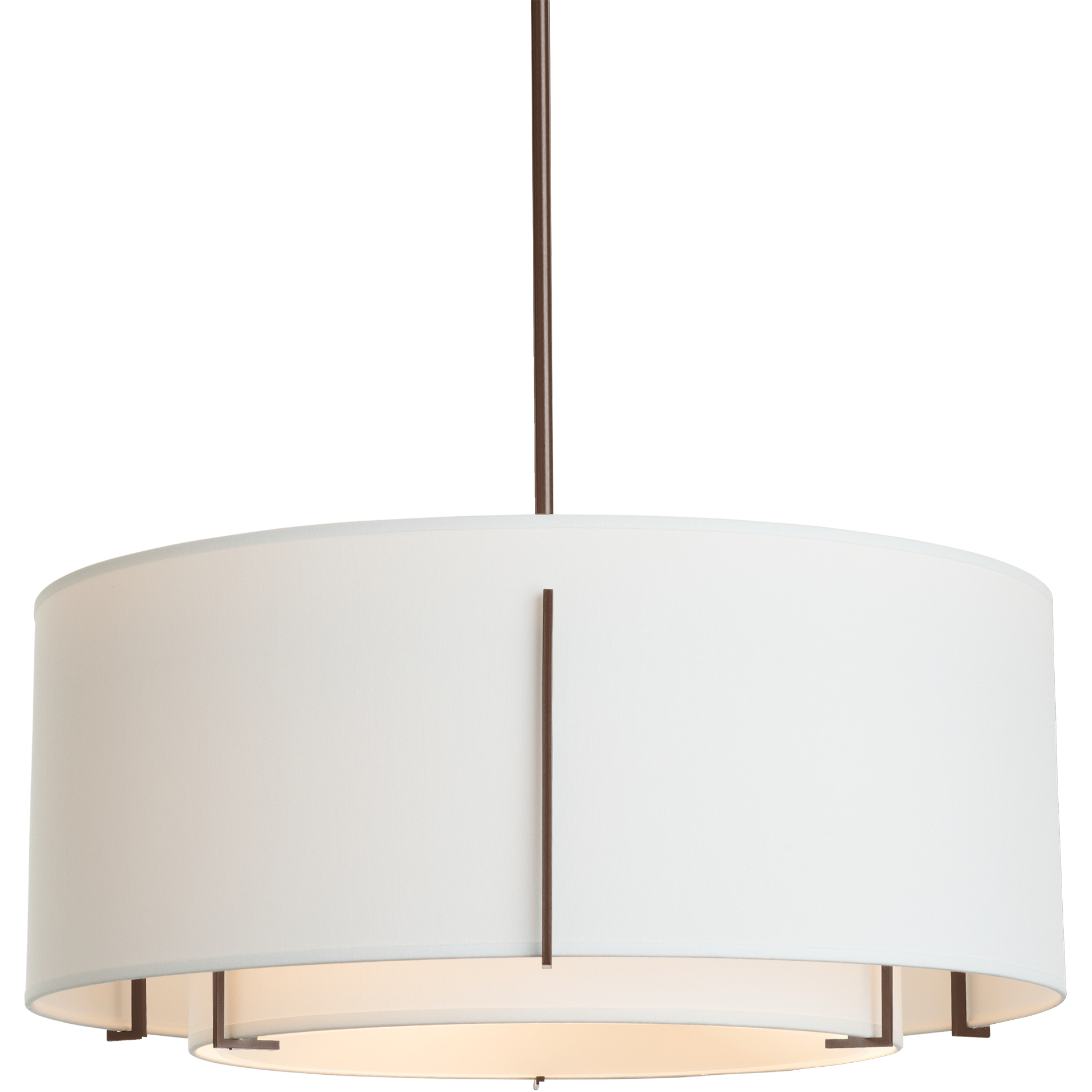 Exos 3 Light 28 inch Bronze Pendant Ceiling Light in Natural Anna, Large