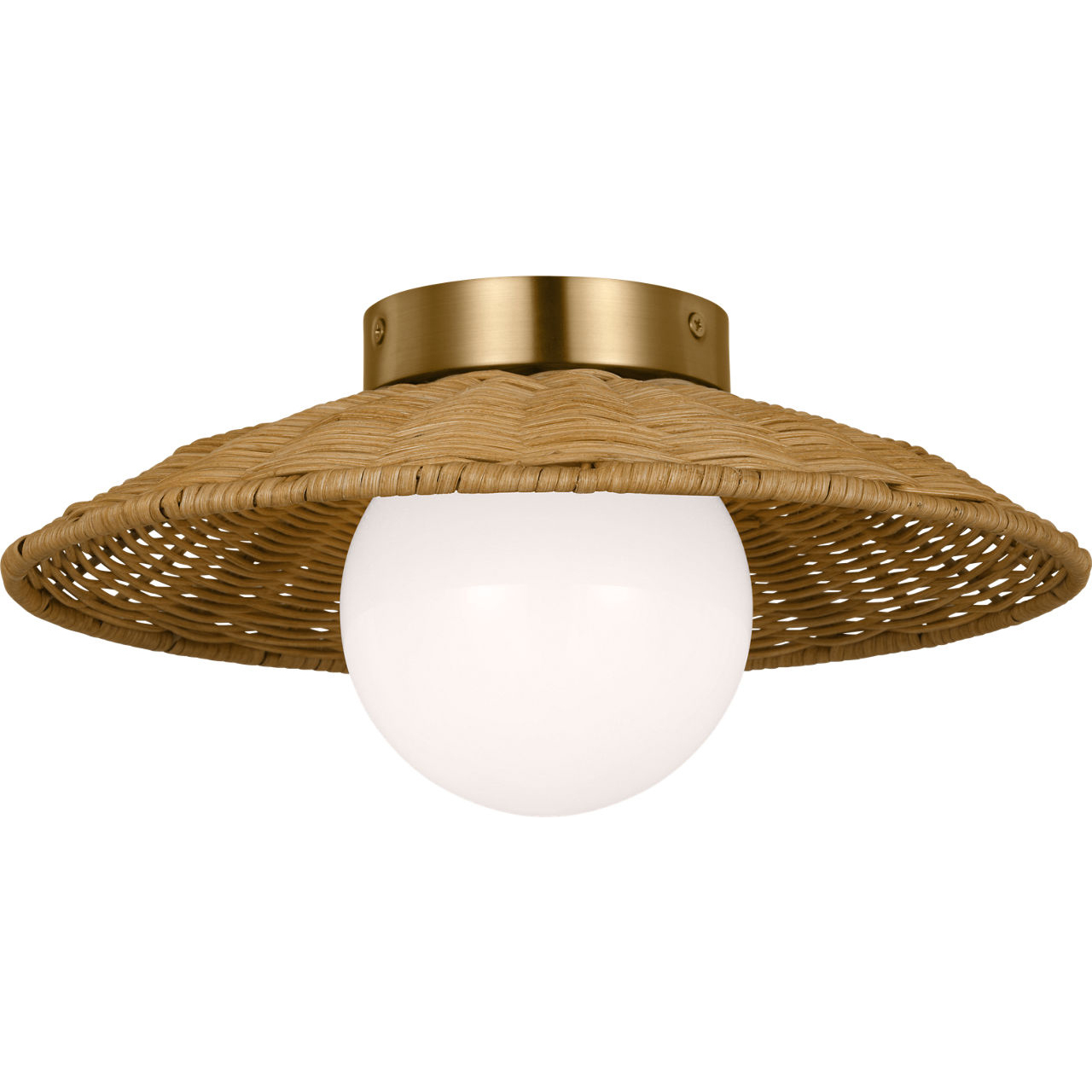 kate spade new york Mari 1 Light 13 inch Burnished Brass Flush Mount Ceiling Light
