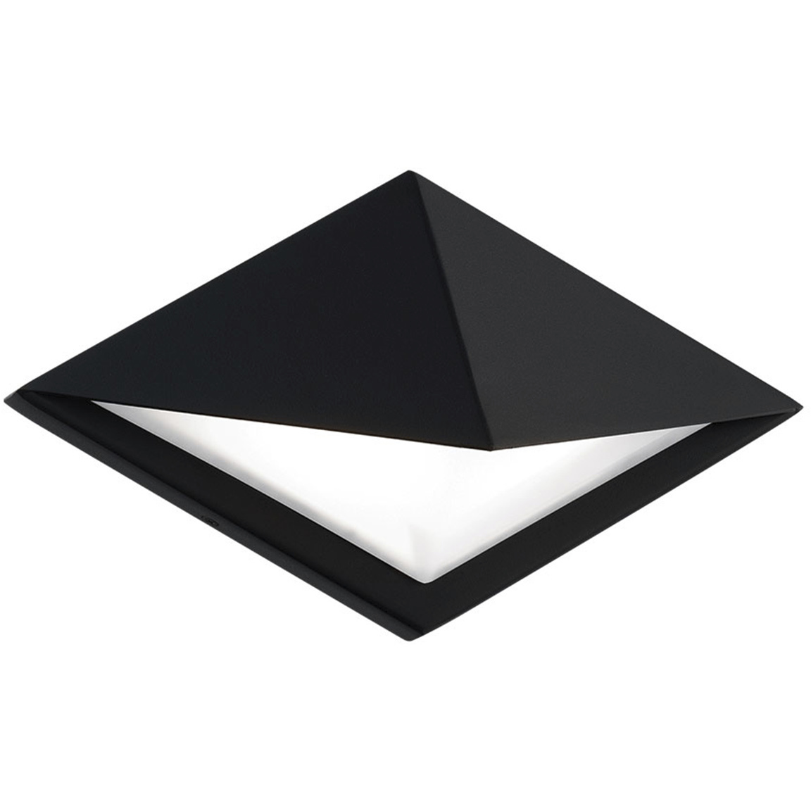 Pique LED 7 inch Black Outdoor Wall Light in 2700K, dweLED