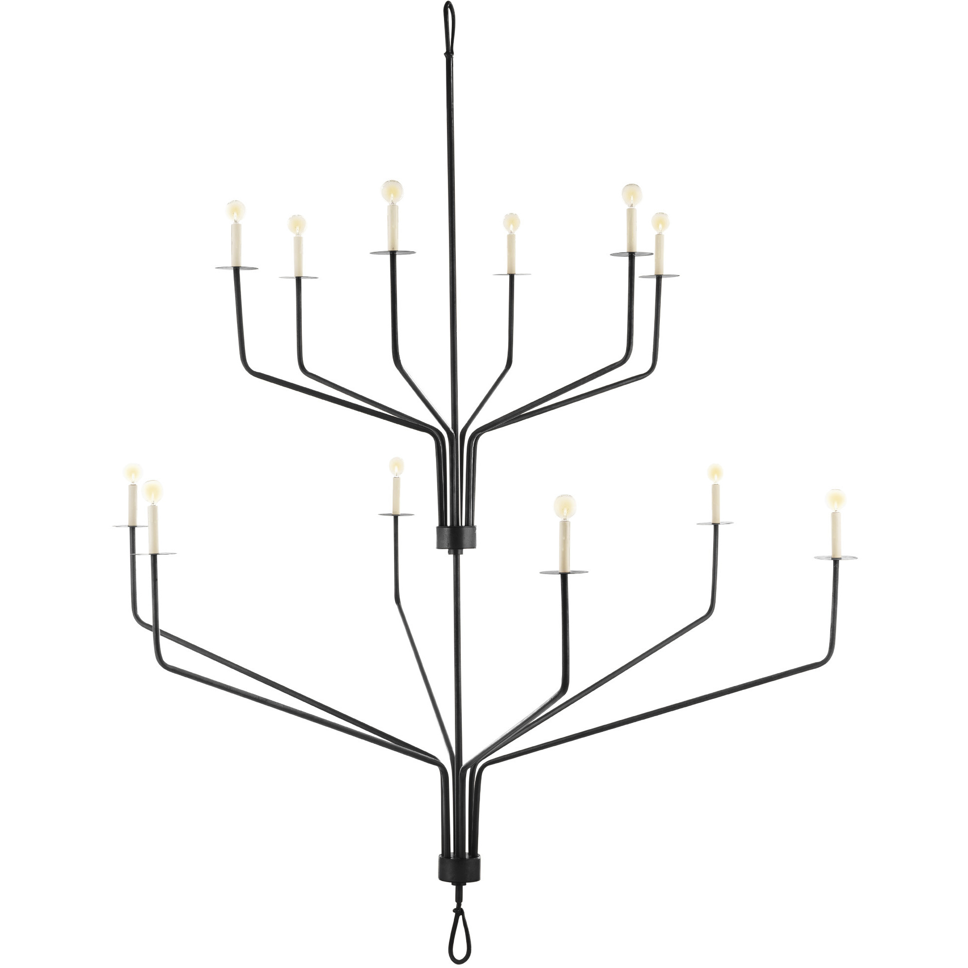 Hill Country 12 Light Matte Black Chandelier Ceiling Light