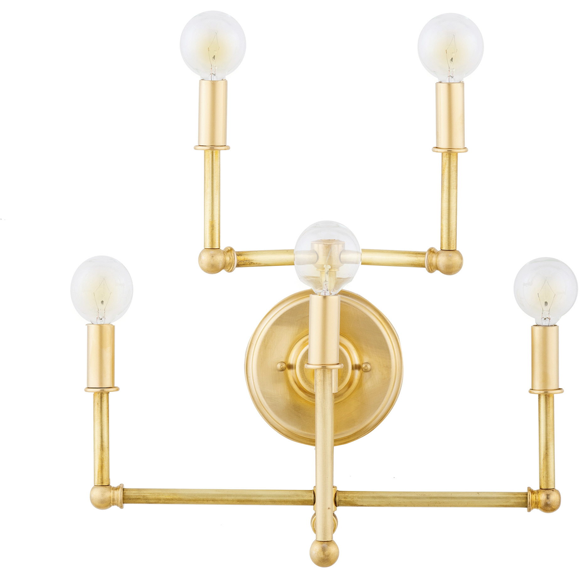 Lowcountry 5 Light Raw Brass Wall Sconce Wall Light