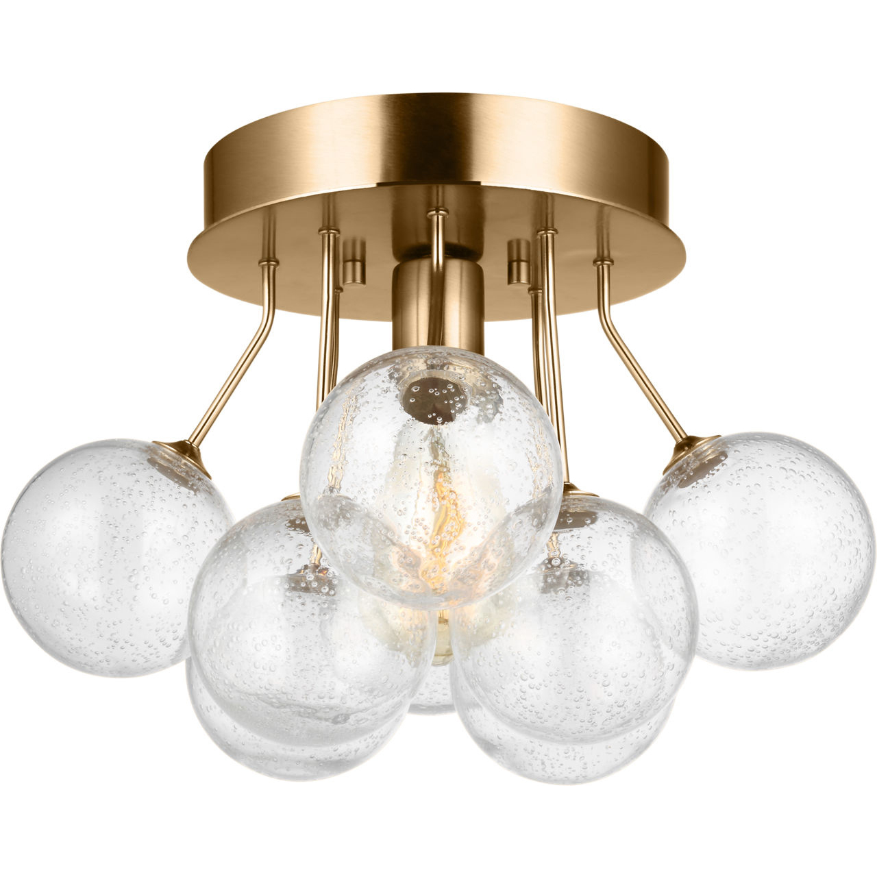 Sean Lavin Bronzeville 1 Light 15 inch Satin Brass Semi-Flush Mount Ceiling Light