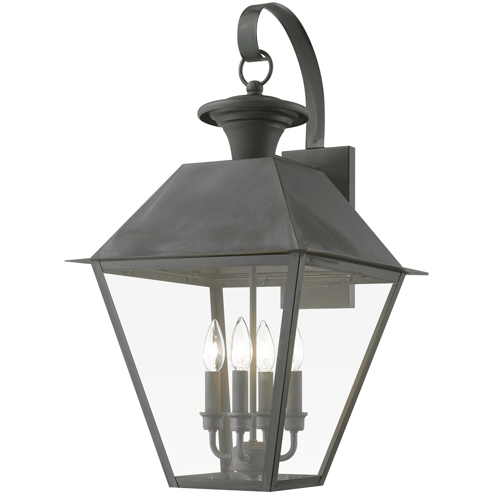 Wentworth 4 Light 27.5 inch Charcoal Outdoor Extra Wall Lantern, Extra Large