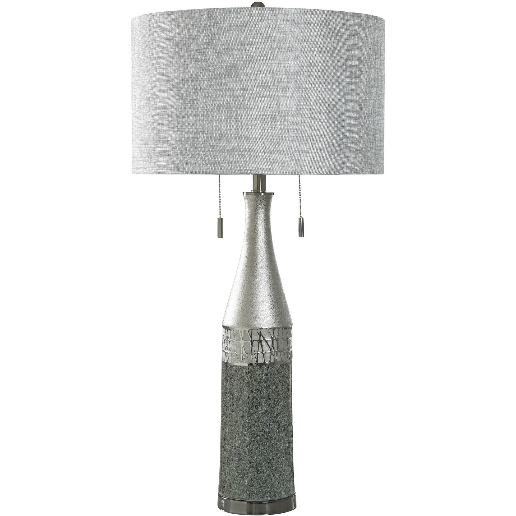 Cameron 35 inch 60.00 watt Grey and Silver Table Lamp Portable Light